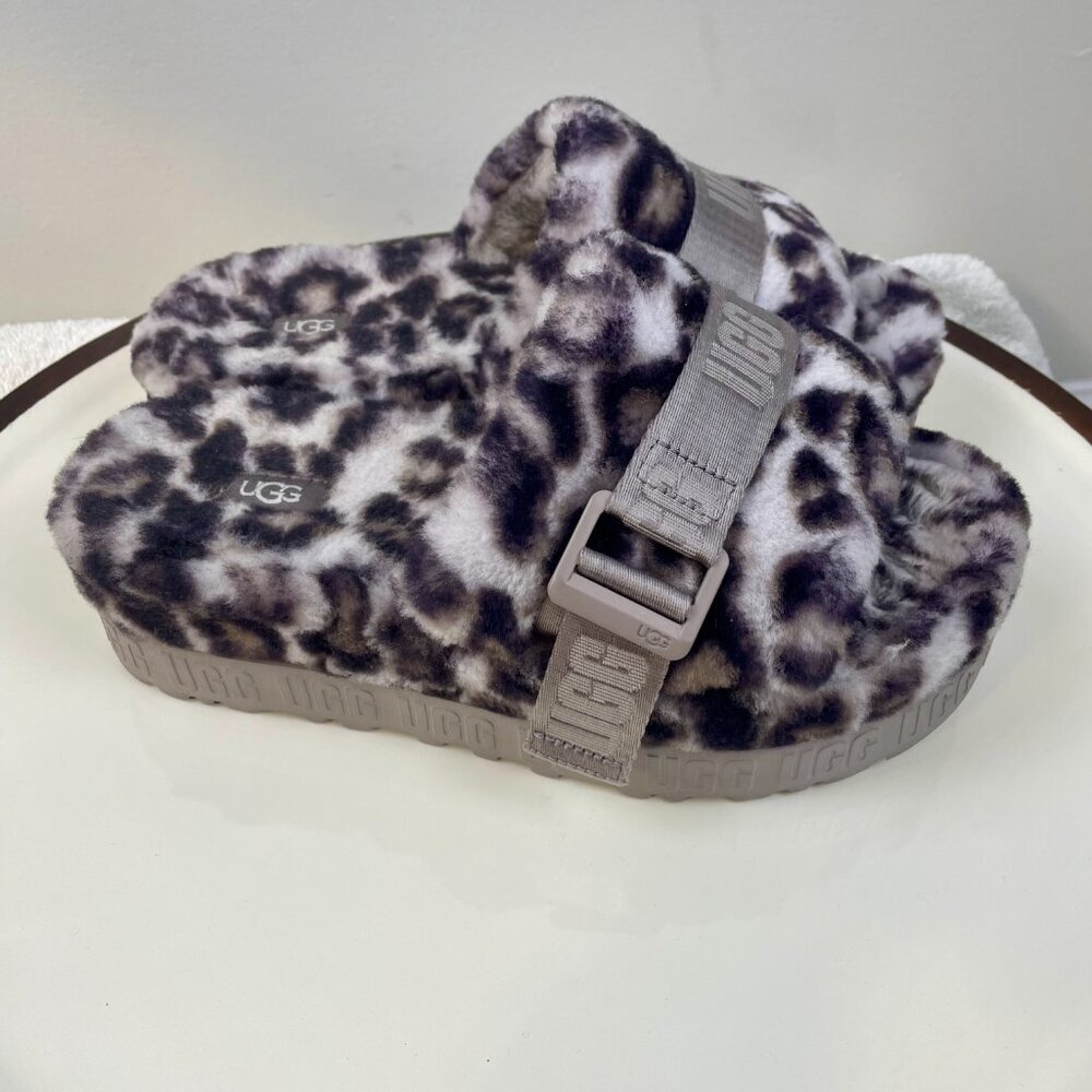 Ugg Fluffita Panther Sandal/Slipper Size 8 - Picture 2 of 6